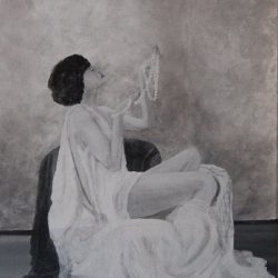 Evelyn-String-Of-Pearls-Painting-monochrome-1